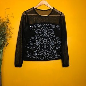 Black Sheer Blouse